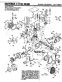 Replacement Parts parts for Craftsman Lawn & Garden Engine 143730022 from AppliancePartsPros.com