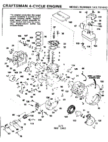 Replacement Parts parts for Craftsman Lawn & Garden Engine 143731012 from AppliancePartsPros.com
