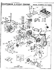 Replacement Parts parts for Craftsman Lawn & Garden Engine 143736092 from AppliancePartsPros.com