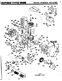 Replacement Parts parts for Craftsman Lawn & Garden Engine 143741082 from AppliancePartsPros.com