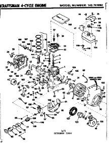 Replacement Parts parts for Craftsman Lawn & Garden Engine 143741092 from AppliancePartsPros.com