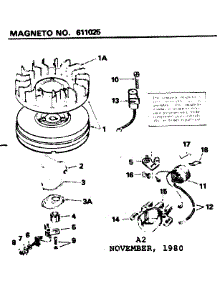 Magneto parts for Craftsman Lawn & Garden Engine 143744042 from AppliancePartsPros.com