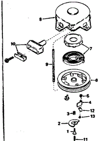 Rewind Starter parts for Craftsman Lawn & Garden Engine 143744072 from AppliancePartsPros.com
