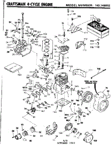 Replacement Parts parts for Craftsman Lawn & Garden Engine 143746012 from AppliancePartsPros.com