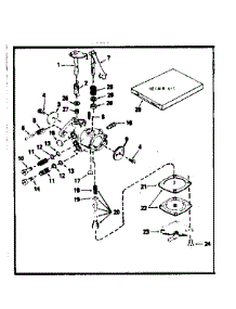 Carburetor No. 632208 parts for Craftsman Lawn & Garden Engine 143751042 from AppliancePartsPros.com