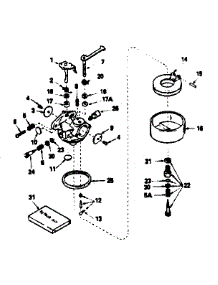Carburetor parts for Craftsman Lawn & Garden Engine 143754072 from AppliancePartsPros.com