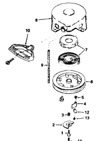 Rewind Starter parts for Craftsman Lawn & Garden Engine 143754102 from AppliancePartsPros.com