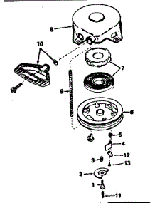 Rewind Starter No. 590576 parts for Craftsman Lawn & Garden Engine 143754112 from AppliancePartsPros.com