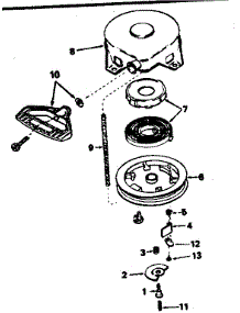 Rewind Starter No. 590576 parts for Craftsman Lawn & Garden Engine 143754132 from AppliancePartsPros.com