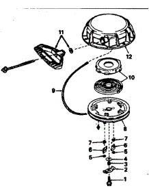 Rewind Starter No. 590573 parts for Craftsman Lawn & Garden Engine 143756172 from AppliancePartsPros.com