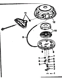 Rewind Starter No. 580606 parts for Craftsman Lawn & Garden Engine 143756192 from AppliancePartsPros.com
