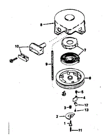 Rewind Starter No. 590473 parts for Craftsman Lawn & Garden Engine 143764022 from AppliancePartsPros.com