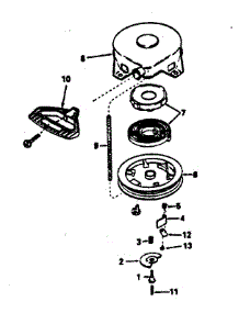 Rewind Starter parts for Craftsman Lawn & Garden Engine 143764042 from AppliancePartsPros.com