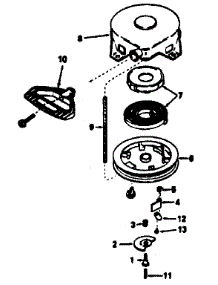 Rewind Starter parts for Craftsman Lawn & Garden Engine 143764062 from AppliancePartsPros.com