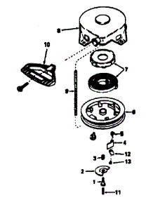 Rewind Starter parts for Craftsman Lawn & Garden Engine 143766132 from AppliancePartsPros.com