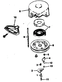 Rewind Starter 580576 parts for Craftsman Lawn & Garden Engine 143784012 from AppliancePartsPros.com