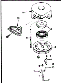 Rewind Starter parts for Craftsman Lawn & Garden Engine 143784042 from AppliancePartsPros.com