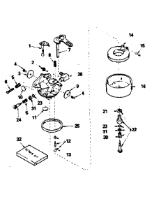 Carburetor No. 632113 parts for Craftsman Lawn & Garden Engine 143784202 from AppliancePartsPros.com