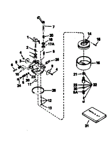 Carburetor No. 631463 parts for Craftsman Lawn & Garden Engine 143786132 from AppliancePartsPros.com