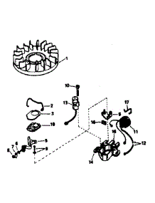 Magneto No. 611038 parts for Craftsman Lawn & Garden Engine 143786142 from AppliancePartsPros.com