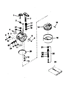 Carburetor No. 632176A parts for Craftsman Lawn & Garden Engine 143786172 from AppliancePartsPros.com
