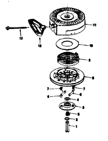 Rewind Starter No. 590646 parts for Craftsman Lawn & Garden Engine 143794022 from AppliancePartsPros.com