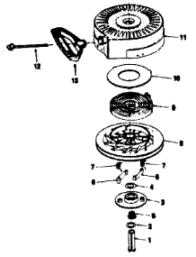 Rewind Starter No. 590646 parts for Craftsman Lawn & Garden Engine 143794032 from AppliancePartsPros.com