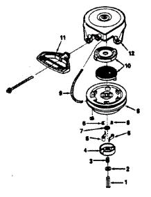 Rewind Starter No. 590630 parts for Craftsman Lawn & Garden Engine 143796022 from AppliancePartsPros.com