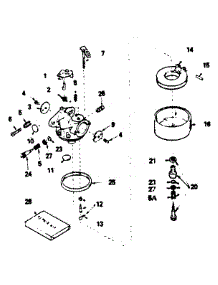 Carburetor No. 632334 parts for Craftsman Lawn & Garden Engine 143796032 from AppliancePartsPros.com