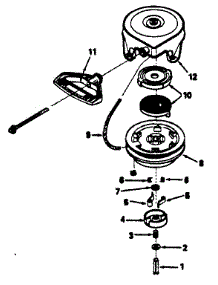 Rewind Starter No. 590630 parts for Craftsman Lawn & Garden Engine 143796032 from AppliancePartsPros.com