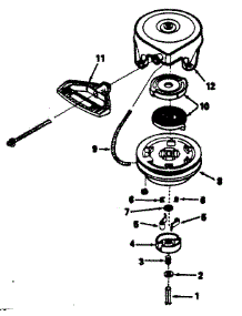 Rewind Starter No. 590630 parts for Craftsman Lawn & Garden Engine 143796042 from AppliancePartsPros.com