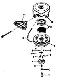 Rewind Starter No. 590630 parts for Craftsman Lawn & Garden Engine 143796053 from AppliancePartsPros.com