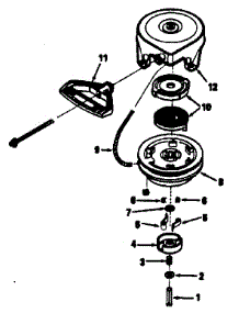 Rewind Starter No. 590630 parts for Craftsman Lawn & Garden Engine 143796062 from AppliancePartsPros.com