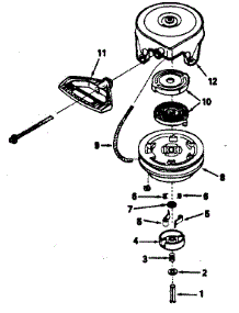 Rewind Starter parts for Craftsman Lawn & Garden Engine 143796102 from AppliancePartsPros.com