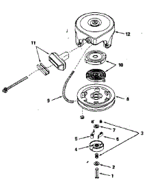 Rewind Starter parts for Craftsman Lawn & Garden Engine 143816052 from AppliancePartsPros.com