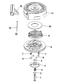 Rewind Starter parts for Craftsman Lawn & Garden Engine 143824022 from AppliancePartsPros.com