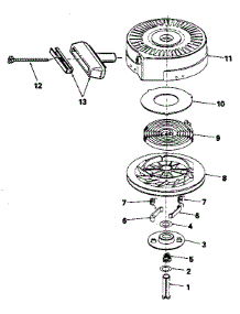 Rewind Starter parts for Craftsman Lawn & Garden Engine 143826112 from AppliancePartsPros.com