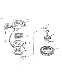 Rewind Starter No. 27649 parts for Craftsman Lawn & Garden Engine 14383000 from AppliancePartsPros.com