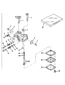 Carburetor parts for Craftsman Lawn & Garden Engine 14383250 from AppliancePartsPros.com