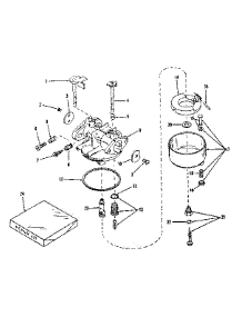 Carburetor No. 29168 (Lmg.132) parts for Craftsman Lawn & Garden Engine 14383252 from AppliancePartsPros.com