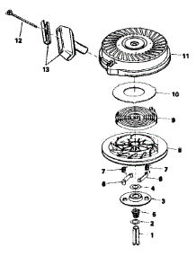 Rewind Starter parts for Craftsman Lawn & Garden Engine 143836122 from AppliancePartsPros.com