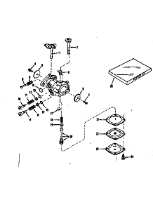 Carburetor No. 29820 parts for Craftsman Lawn & Garden Engine 14384302 from AppliancePartsPros.com