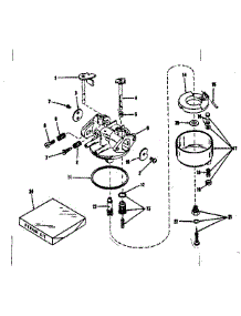Carburetor parts for Craftsman Lawn & Garden Engine 14386401 from AppliancePartsPros.com