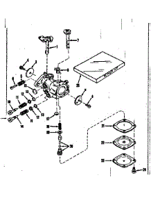 Use No. 29820 Carburetor parts for Craftsman Lawn & Garden Engine 14386402 from AppliancePartsPros.com