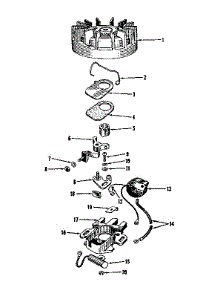 Magneto No. 27986 parts for Craftsman Lawn & Garden Engine 14390020 from AppliancePartsPros.com