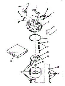 Carburetor No. 28234 parts for Craftsman Lawn & Garden Engine 14390020 from AppliancePartsPros.com