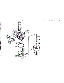 Carburetor parts for Craftsman Lawn & Garden Engine 143955007 from AppliancePartsPros.com