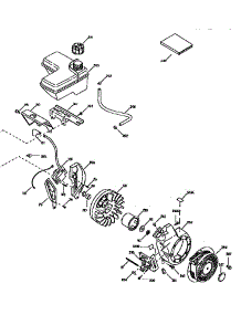 Fuel Tank And Flywheel Assembly parts for Craftsman Lawn & Garden Engine 143955007 from AppliancePartsPros.com