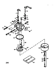 Carburetor 632689 (71 / 143) parts for Craftsman Lawn & Garden Engine 143959005 from AppliancePartsPros.com