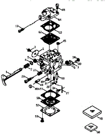Carburetor 632941B  Div71 / 143 parts for Craftsman Lawn & Garden Engine 143961670 from AppliancePartsPros.com